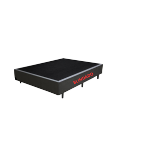 Base Box Casal Blindado Sintético Cinza
