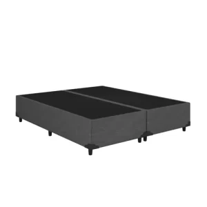 Base Box Queen Bipartido Linhão Cinza