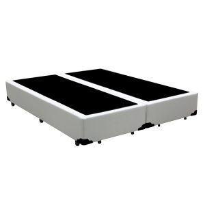 Base Box Queen Bipartido Linhão Branco