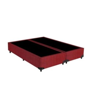 Base bipartida suede vermelho