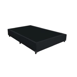 Base casal suede preto