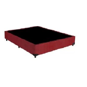 Base casal suede vermelho